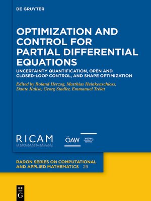 cover image of Optimization and Control for Partial Differential Equations